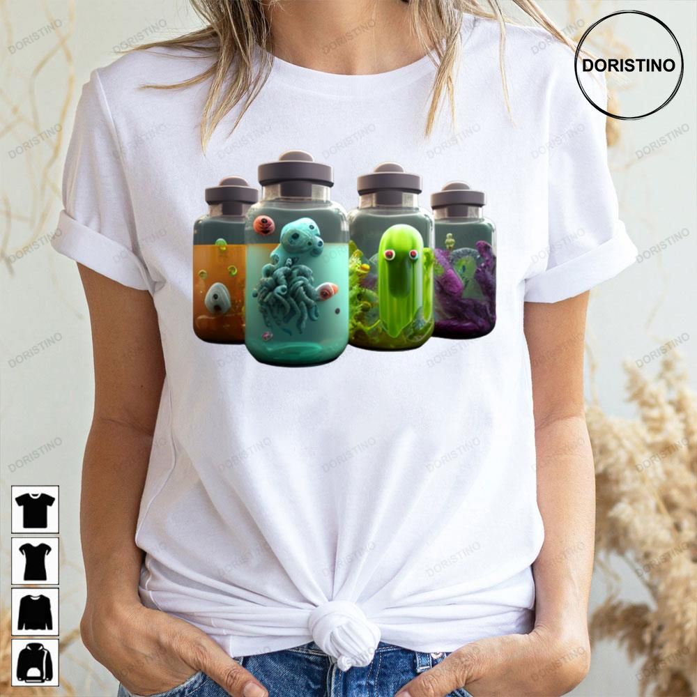 Hd Realistic Colorful Ghost Bacteria Design Awesome Shirts